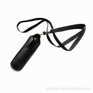 Leather lanyard e-cigarette neck pouch